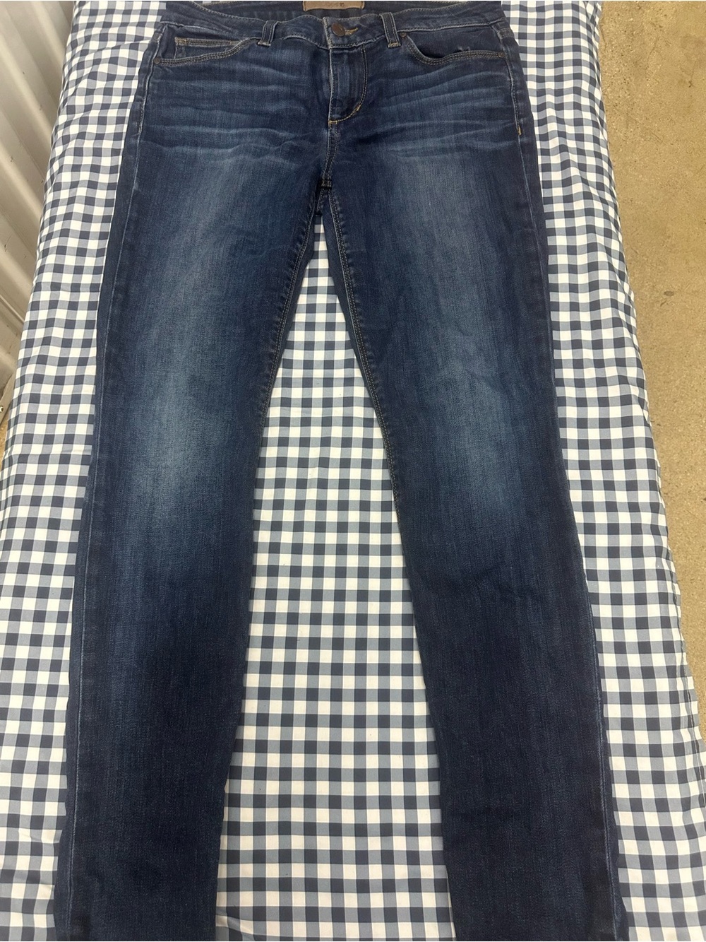 Joe's Jeans Deep Indigo Skinny Jeans with Faded Whiskering